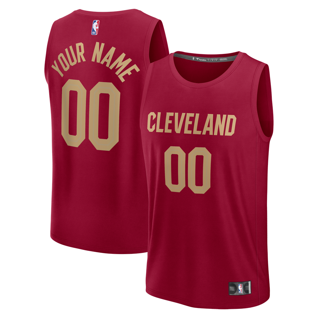Cleveland Cavaliers Fanatics Youth Fast Break Custom Jersey - Icon Edition - Red Official NBA Team Apparel Basketball Fan Gear