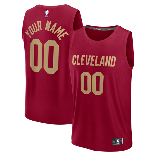 Cleveland Cavaliers Fanatics Youth Fast Break Custom Jersey - Icon Edition - Red Official NBA Team Apparel Basketball Fan Gear