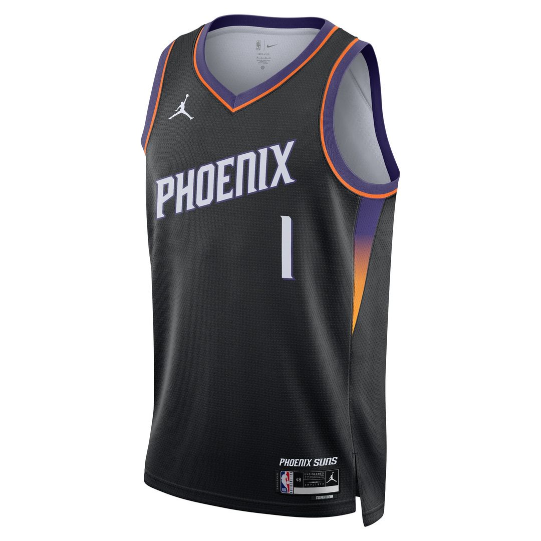 Devin Booker Phoenix Suns Jordan Brand Unisex Swingman Jersey - Statement Edition - Black Official NBA Team Apparel Basketball Fan Gear