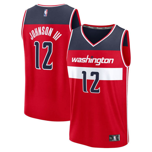 Tre Johnson III Washington Wizards Fanatics 2025 NBA Draft First Round Pick Fast Break Replica Jersey - Icon Edition - Red Official NBA Team Apparel B