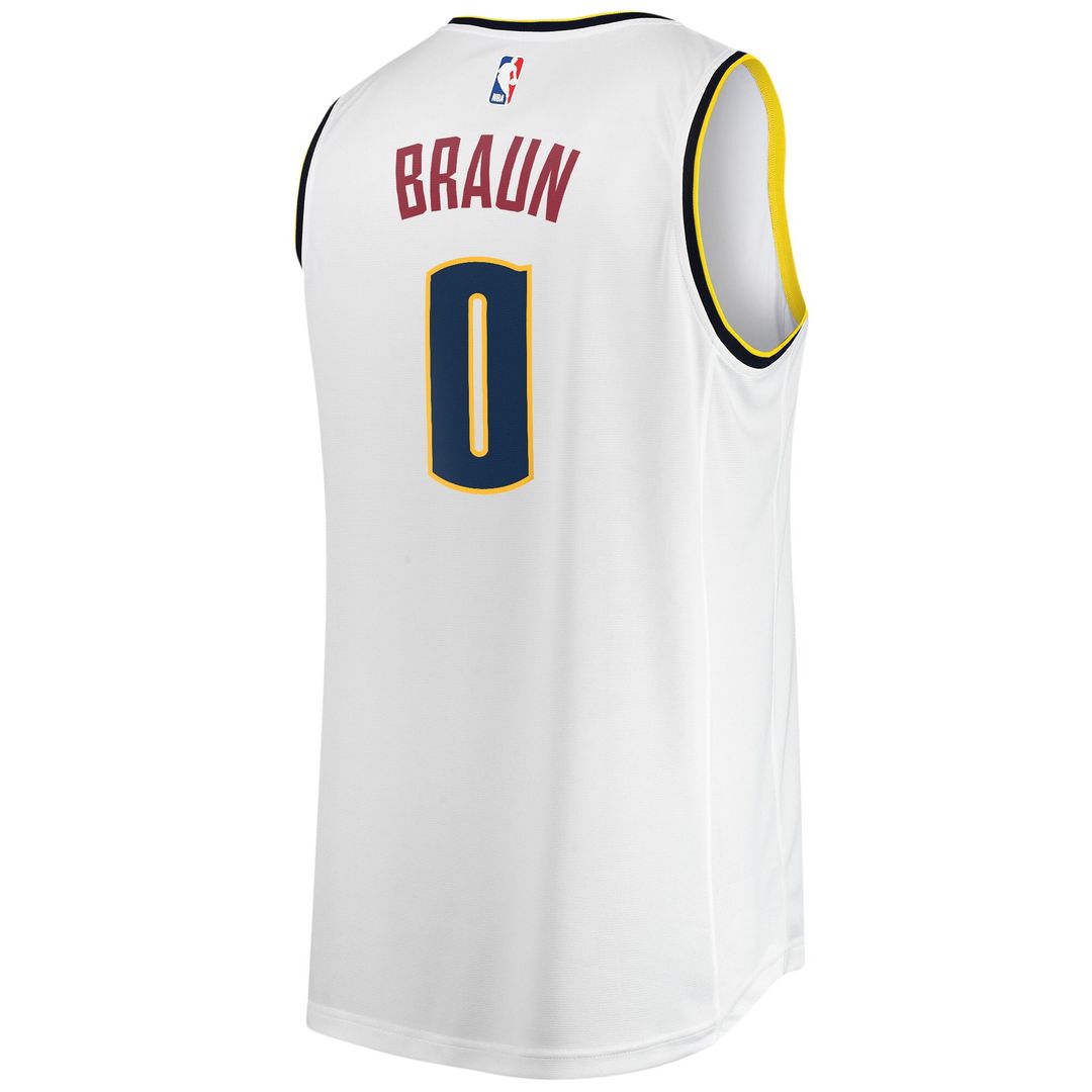Christian Braun Denver Nuggets Fanatics Fast Break Player Jersey - Association Edition - White Official NBA Team Apparel Basketball Fan Gear