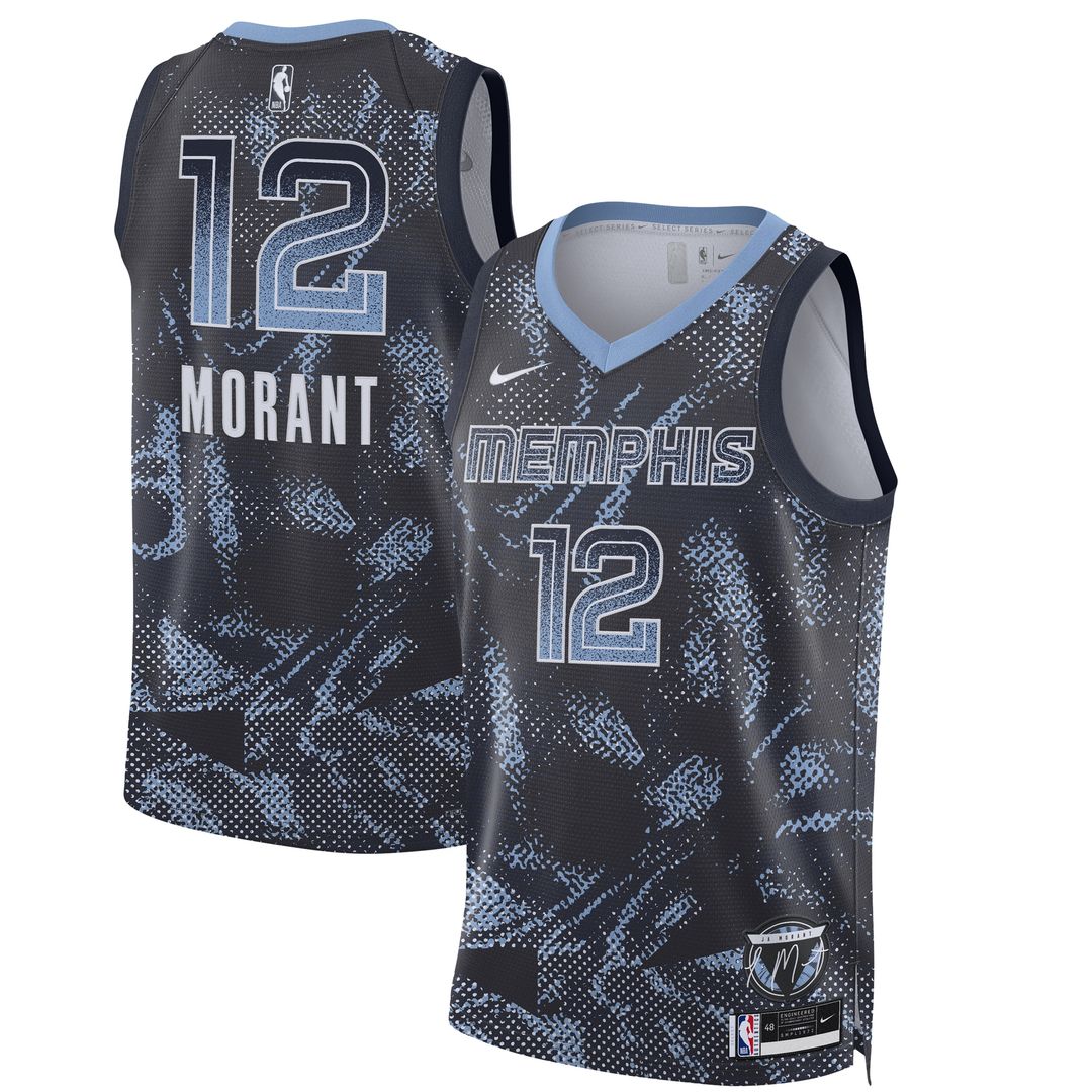 Ja Morant Memphis Grizzlies Nike Unisex 2025 Select Series Swingman Player Jersey - Navy Official NBA Team Apparel Basketball Fan Gear