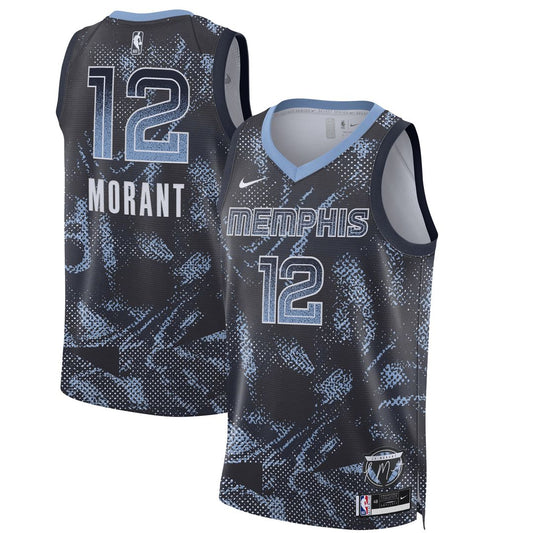 Ja Morant Memphis Grizzlies Nike Unisex 2025 Select Series Swingman Player Jersey - Navy Official NBA Team Apparel Basketball Fan Gear