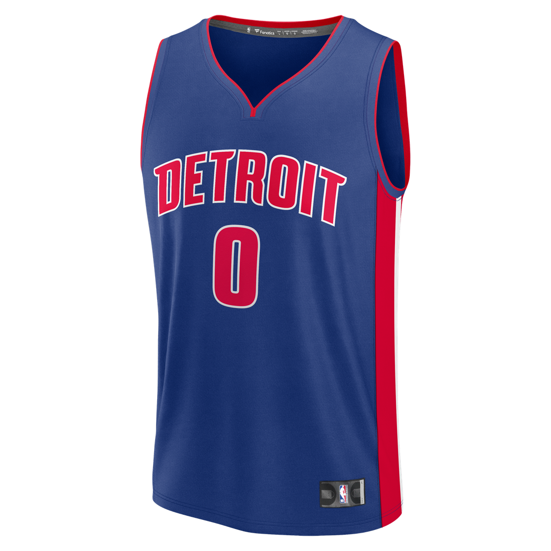 Jalen Duren Detroit Pistons Fanatics Fast Break Replica Jersey - Icon Edition - Blue Official NBA Team Apparel Basketball Fan Gear