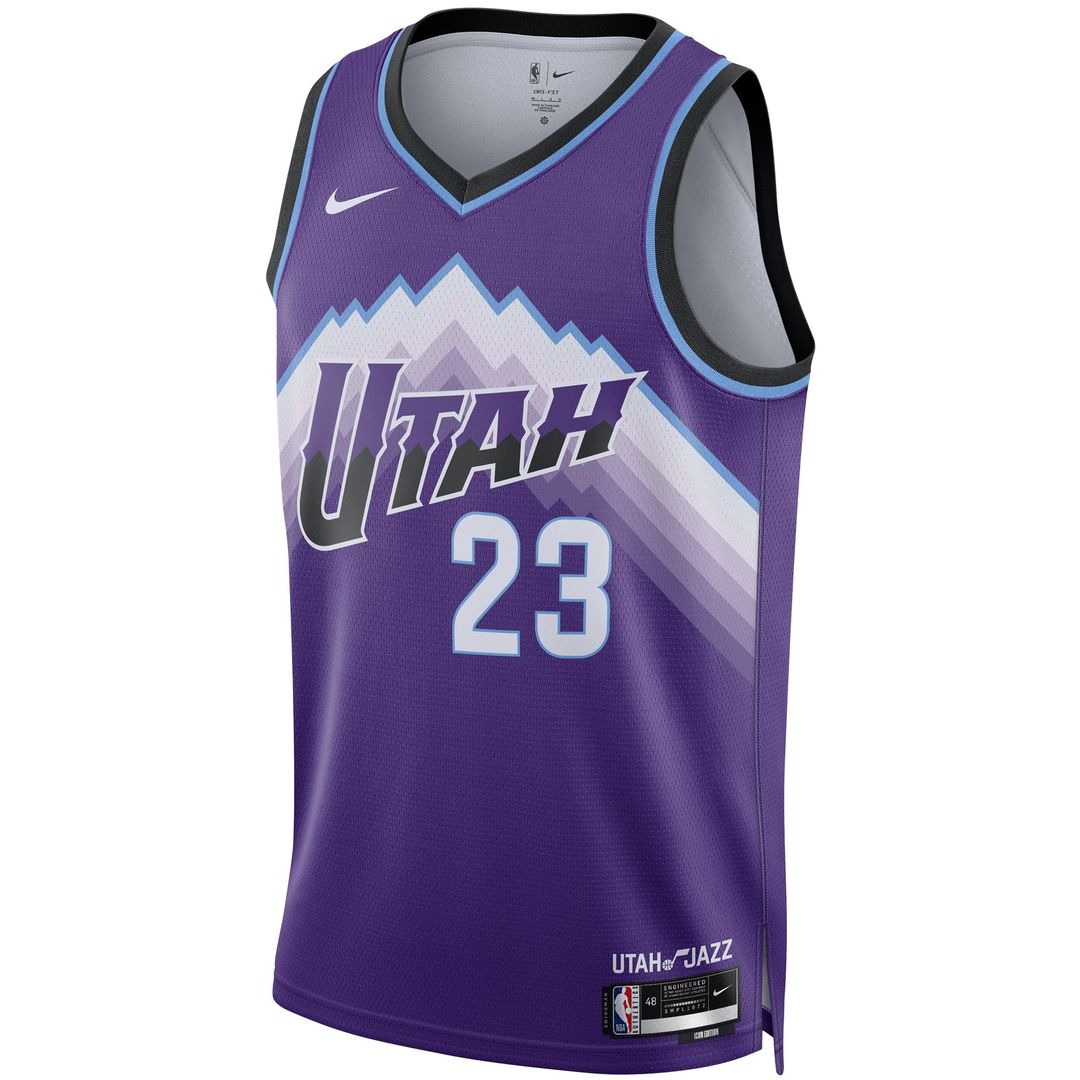Lauri Markkanen Utah Jazz Nike Unisex Swingman Jersey - Icon Edition - Purple Official NBA Team Apparel Basketball Fan Gear
