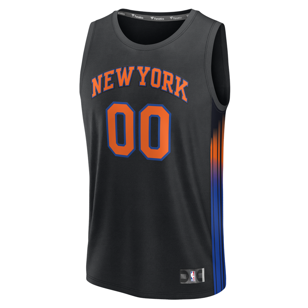 New York Knicks Fanatics Fast Break Custom Jersey - Statement Edition - Navy Official NBA Team Apparel Basketball Fan Gear