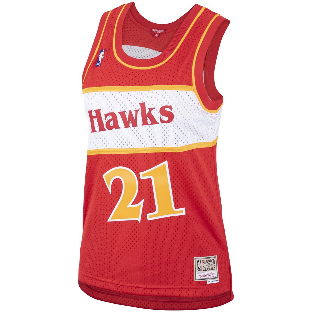 Dominique Wilkins Atlanta Hawks Mitchell & Ness Women's Hardwood Classics Swingman Jersey - Red Official NBA Team Apparel Basketball Fan Gear
