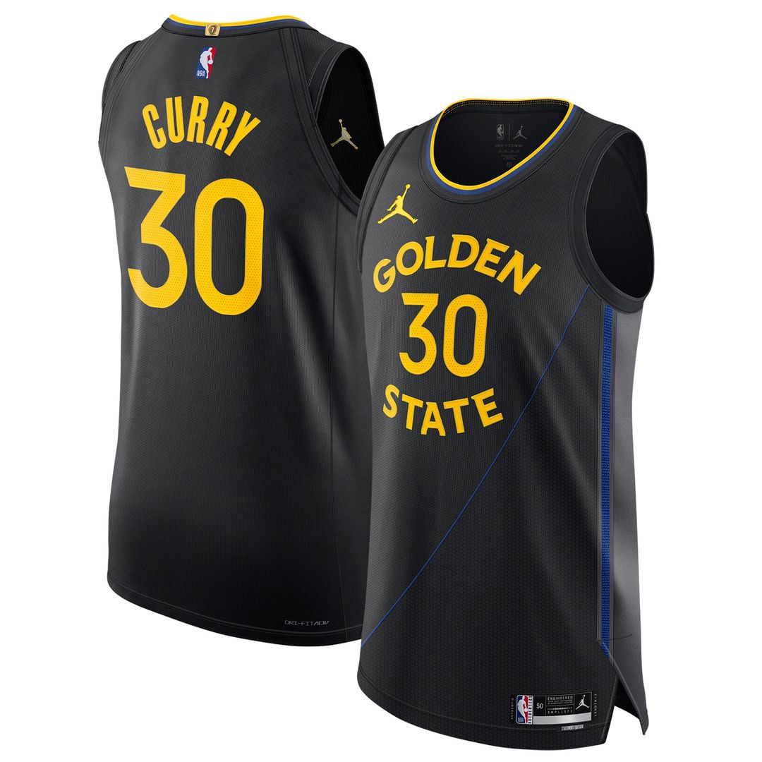Stephen Curry Golden State Warriors Jordan Brand 2024/25 Authentic Jersey - Statement Edition - Black Official NBA Team Apparel Basketball Fan Gear