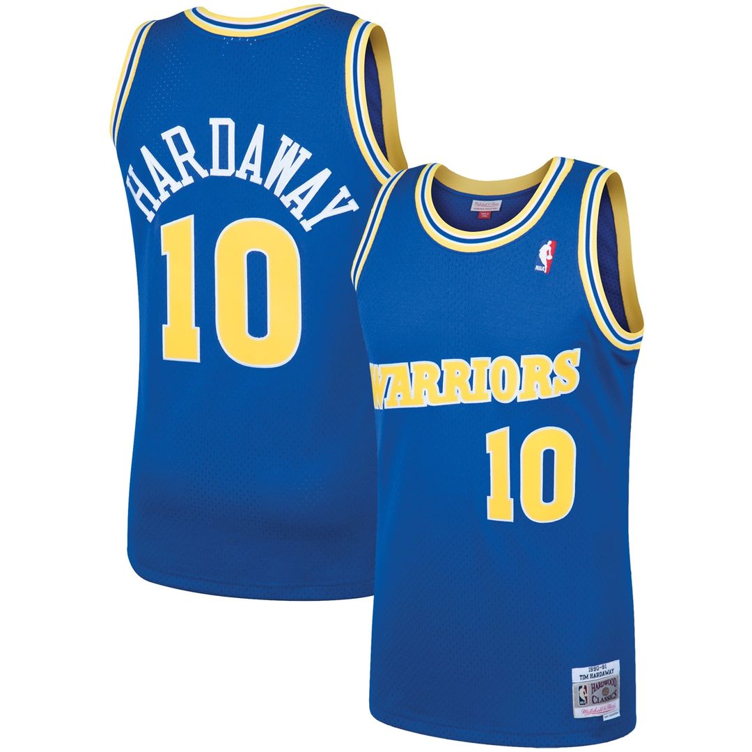 Tim Hardaway Golden State Warriors Mitchell & Ness 1990/91 Hardwood Classics Swingman Jersey - Royal Official NBA Team Apparel Basketball Fan Gear