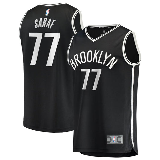 Ben Saraf Brooklyn Nets Fanatics Youth Fast Break Replica Jersey - Black - Icon Edition Official NBA Team Apparel Basketball Fan Gear