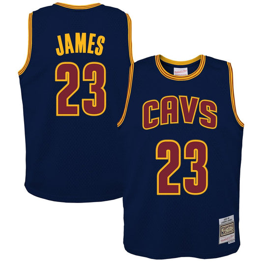 LeBron James Cleveland Cavaliers Mitchell & Ness Youth 2015/16 Hardwood Classics Swingman Jersey - Navy Official NBA Team Apparel Basketball Fan Gear