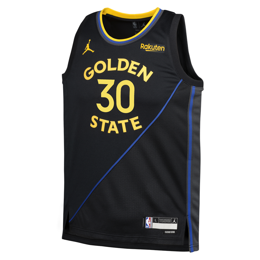 Stephen Curry Golden State Warriors Jordan Brand Youth Swingman Player Jersey - Statement Edition - Black Official NBA Team Apparel Basketball Fan Gea
