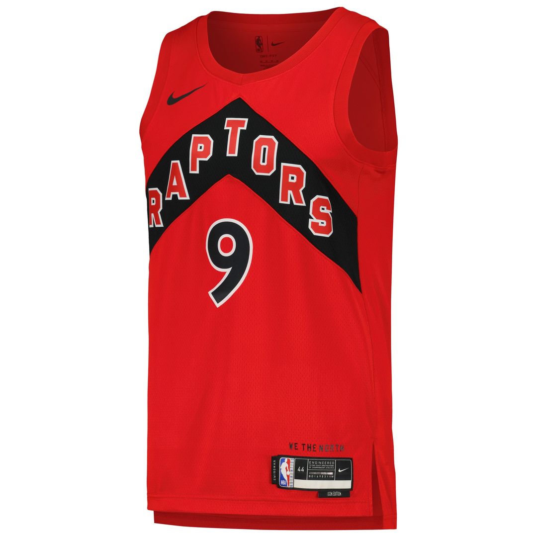 RJ Barrett Toronto Raptors Nike Unisex Swingman Player Jersey - Icon Edition - Red Official NBA Team Apparel Basketball Fan Gear