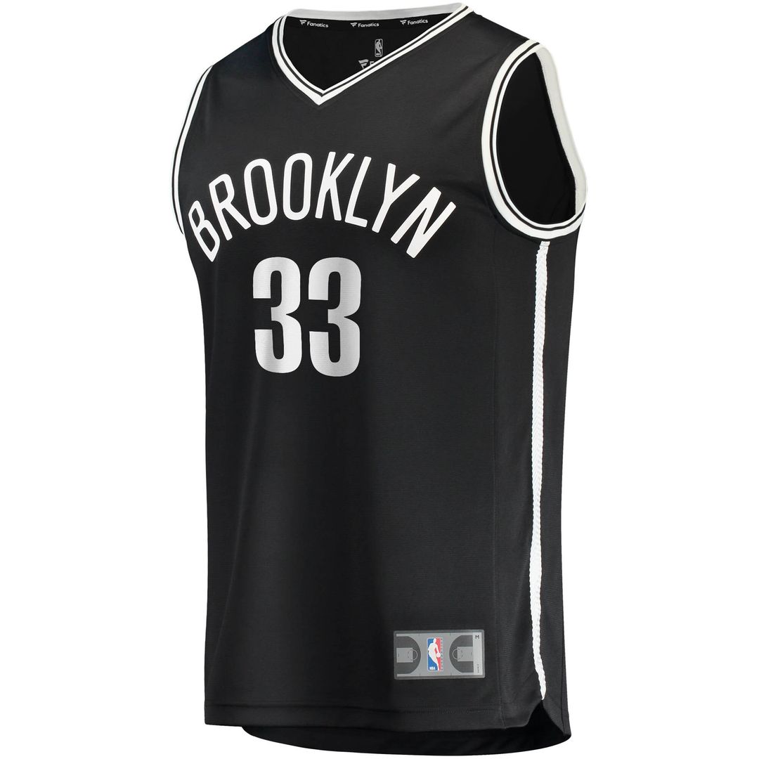 Nicolas Claxton Brooklyn Nets Fanatics Fast Break Replica Jersey - Icon Edition - Black Official NBA Team Apparel Basketball Fan Gear