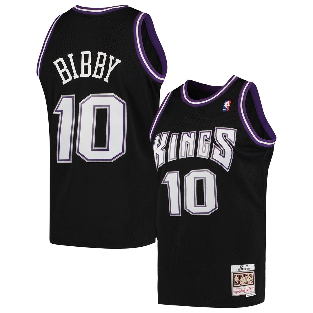 Mike Bibby Sacramento Kings Mitchell & Ness Hardwood Classics Swingman Jersey - Black Official NBA Team Apparel Basketball Fan Gear