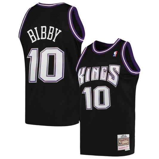 Mike Bibby Sacramento Kings Mitchell & Ness Hardwood Classics Swingman Jersey - Black Official NBA Team Apparel Basketball Fan Gear