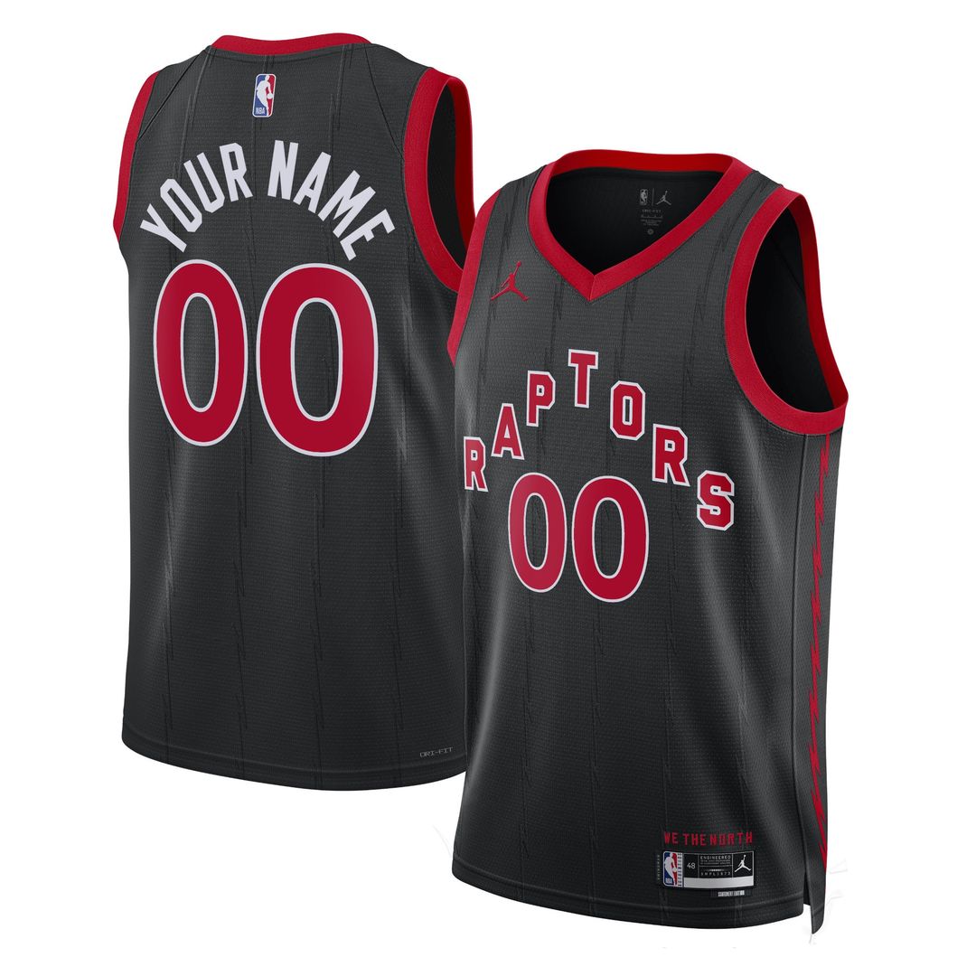 Toronto Raptors Jordan Brand Unisex 2022/23 Swingman Custom Jersey - Statement Edition - Black Official NBA Team Apparel Basketball Fan Gear
