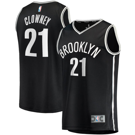 Noah Clowney Brooklyn Nets Fanatics Youth Fast Break Replica Jersey - Icon Edition - Black Official NBA Team Apparel Basketball Fan Gear