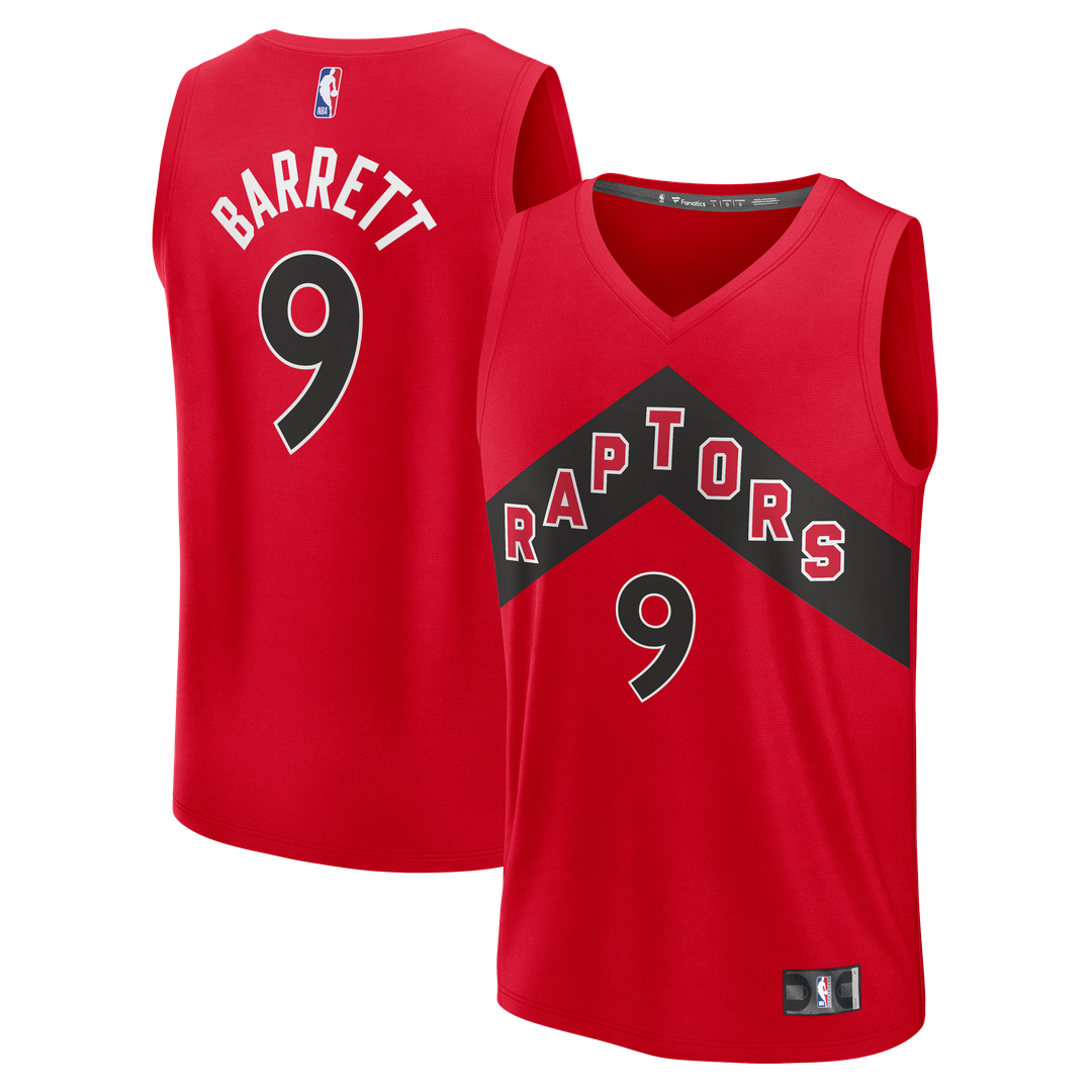 RJ Barrett Toronto Raptors Fanatics Fast Break Jersey - Red - Icon Edition Official NBA Team Apparel Basketball Fan Gear