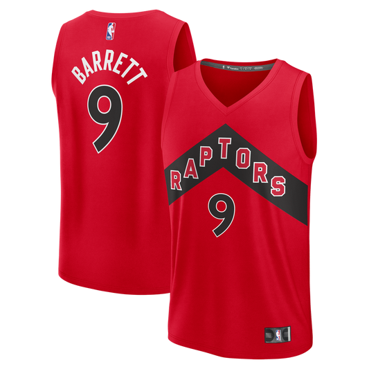 RJ Barrett Toronto Raptors Fanatics Fast Break Jersey - Red - Icon Edition Official NBA Team Apparel Basketball Fan Gear