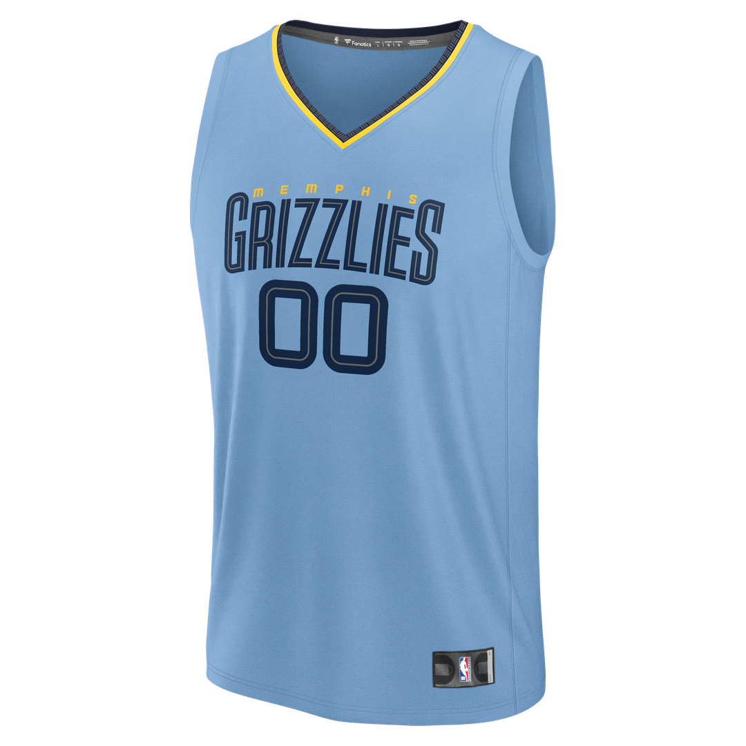Memphis Grizzlies Fanatics Youth Fast Break Custom Jersey - Statement Edition - Light Blue Official NBA Team Apparel Basketball Fan Gear