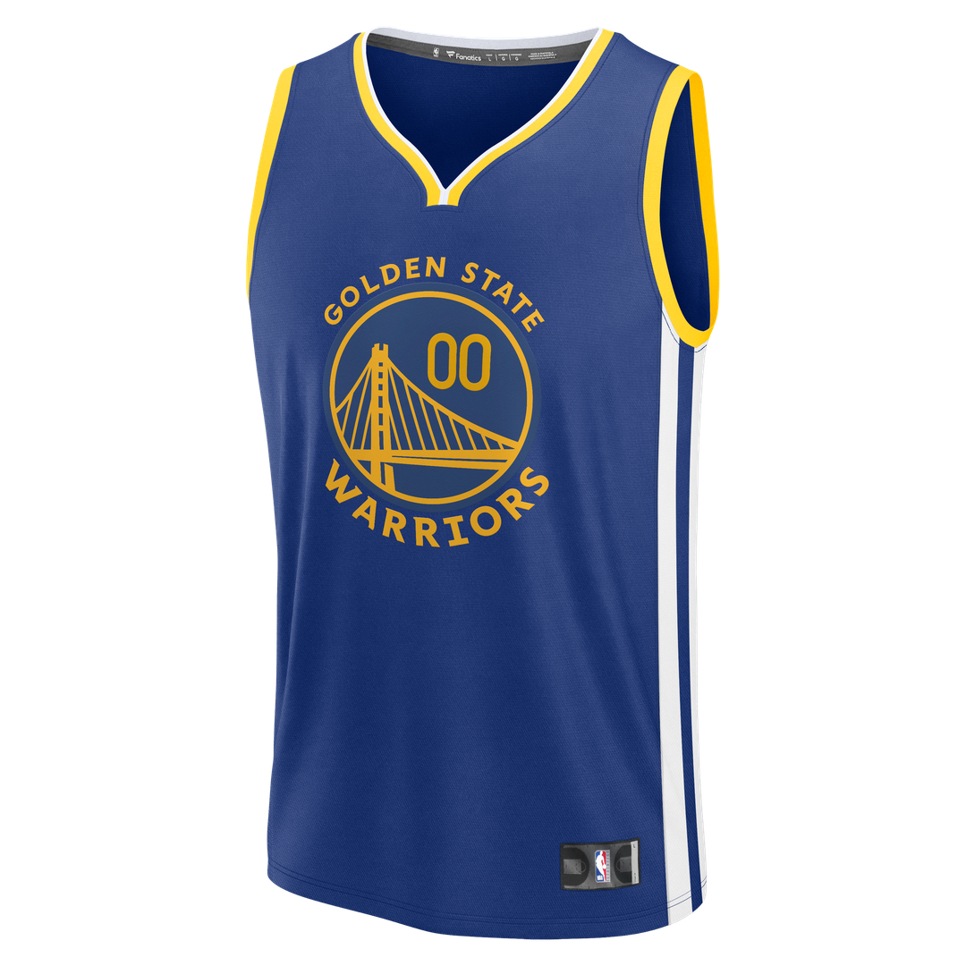 Golden State Warriors Fanatics Fast Break Custom Jersey - Icon Edition - Royal Official NBA Team Apparel Basketball Fan Gear
