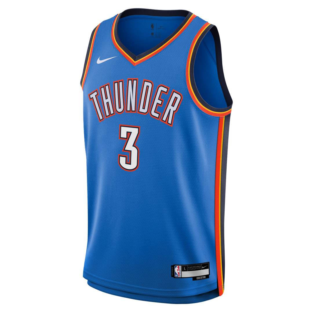 Jared McCain Oklahoma City Thunder Nike Youth Swingman Jersey - Icon Edition - Blue Official NBA Team Apparel Basketball Fan Gear