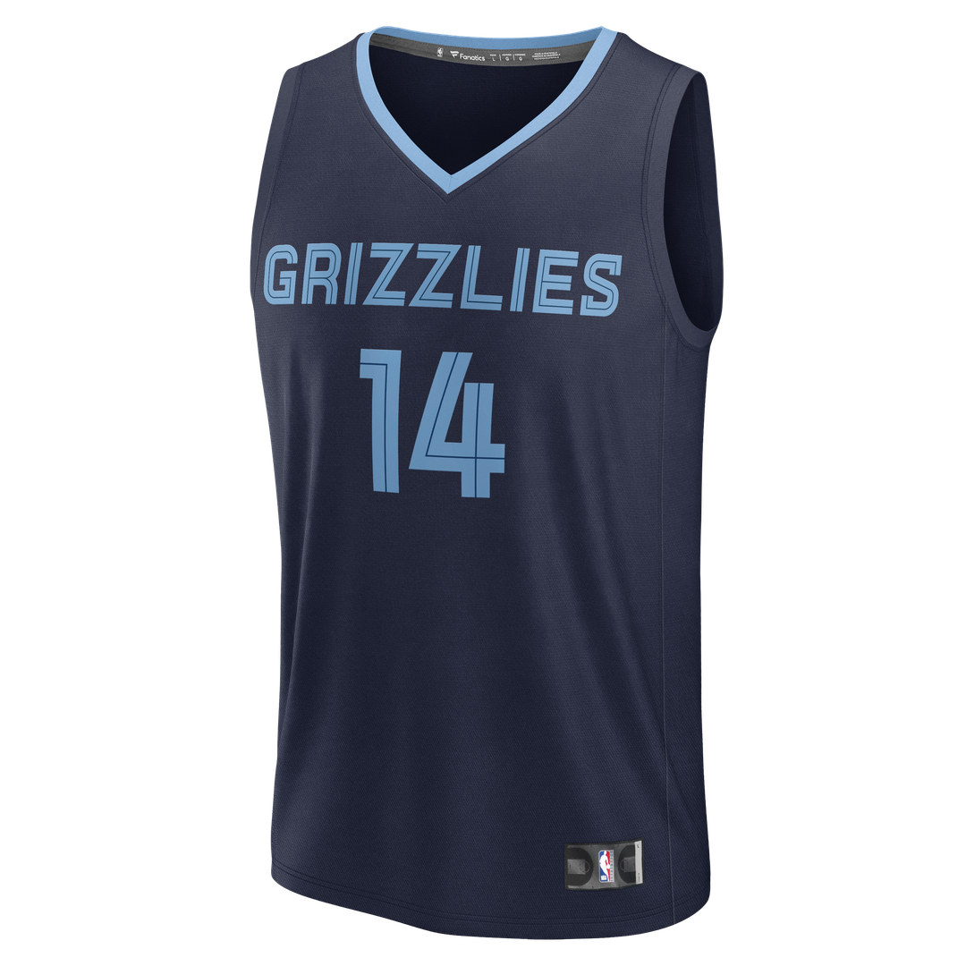 Zach Edey Memphis Grizzlies Fanatics Fast Break Replica Jersey - Icon Edition - Navy Official NBA Team Apparel Basketball Fan Gear