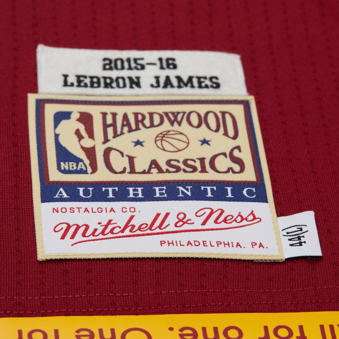 LeBron James Cleveland Cavaliers Mitchell & Ness Hardwood Classics 2015/16 Authentic Jersey - Wine Official NBA Team Apparel Basketball Fan Gear