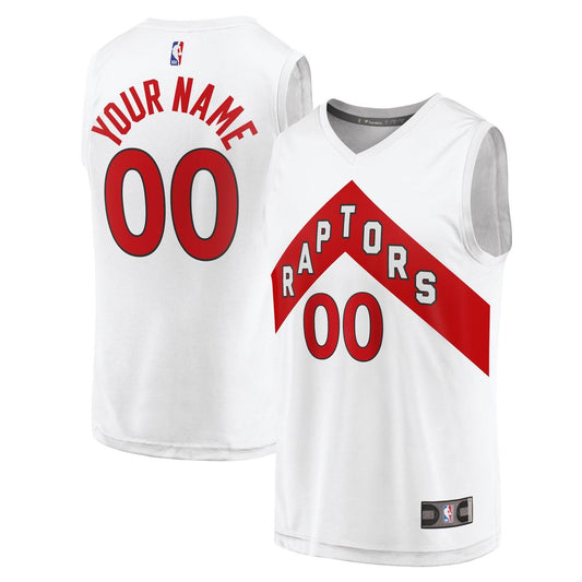 Toronto Raptors Fanatics Fast Break Custom Replica Jersey - Association Edition - White Official NBA Team Apparel Basketball Fan Gear
