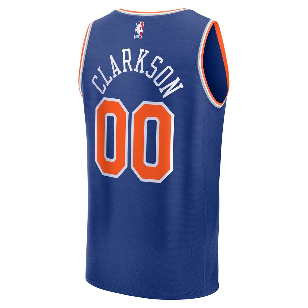 Jordan Clarkson New York Knicks Fanatics Youth Fast Break Replica Player Jersey - Icon Edition - Blue Official NBA Team Apparel Basketball Fan Gear