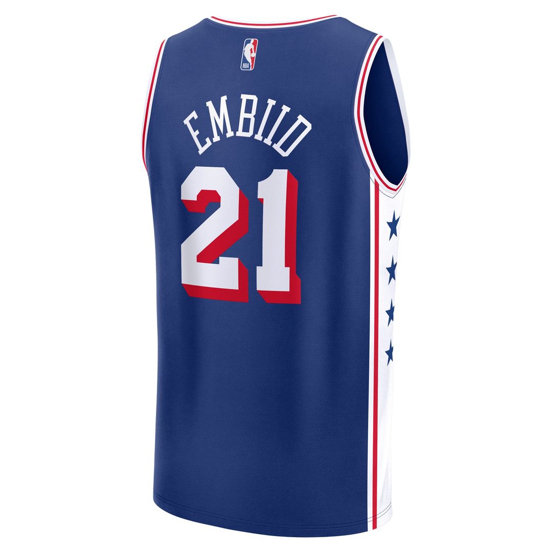 Joel Embiid Philadelphia 76ers Fanatics Youth Fast Break Replica Player Jersey - Icon Edition - Royal Official NBA Team Apparel Basketball Fan Gear