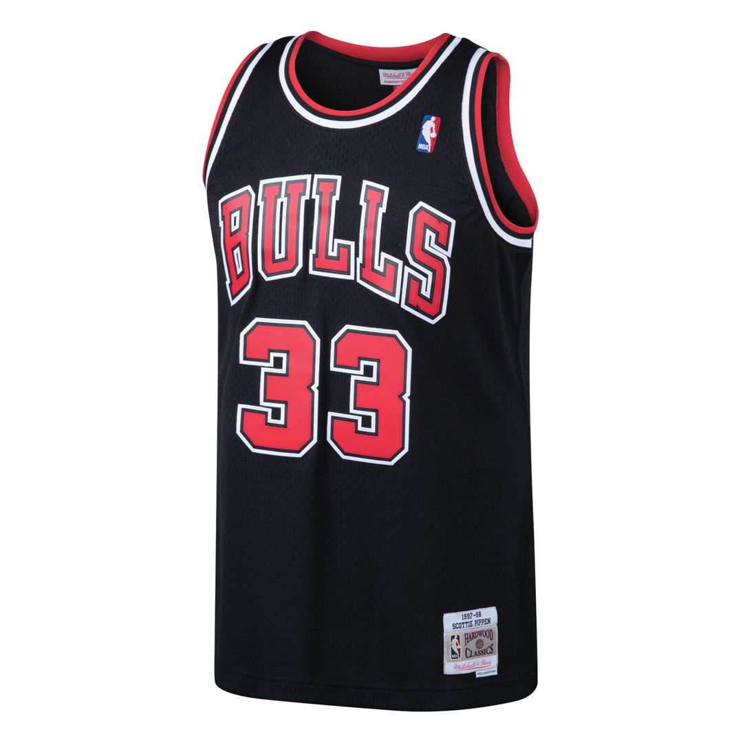 Scottie Pippen Chicago Bulls Mitchell & Ness 1997/98 Hardwood Classics Swingman Jersey - Black Official NBA Team Apparel Basketball Fan Gear