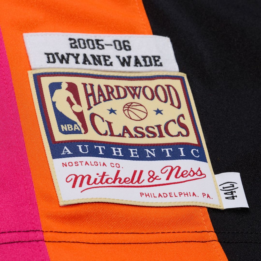 Dwyane Wade Miami Heat Mitchell & Ness 2005-06 Hardwood Classics Authentic Jersey - Black Official NBA Team Apparel Basketball Fan Gear