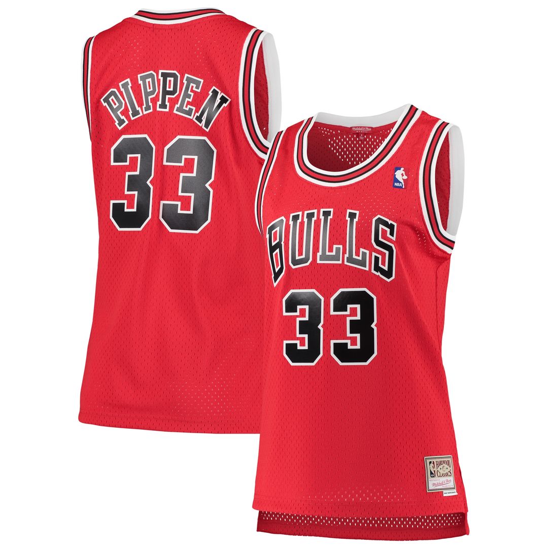 Scottie Pippen Chicago Bulls Mitchell & Ness Women's 1997/98 Hardwood Classics Swingman Jersey - Red Official NBA Team Apparel Basketball Fan Gear