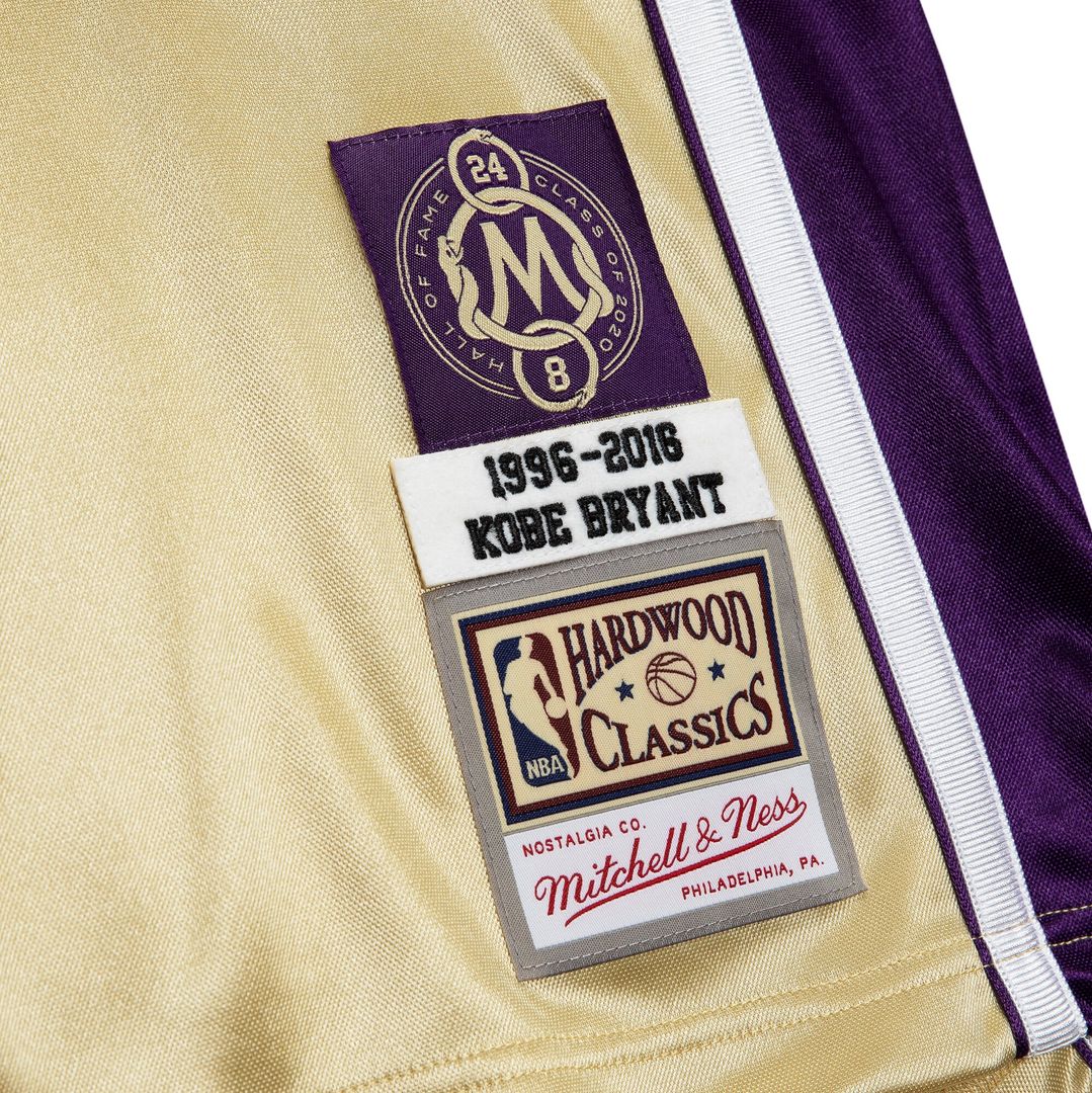 Kobe Bryant Los Angeles Lakers Mitchell & Ness Hall of Fame Class of 2020 #8 Authentic Jersey - Gold Official NBA Team Apparel Basketball Fan Gear
