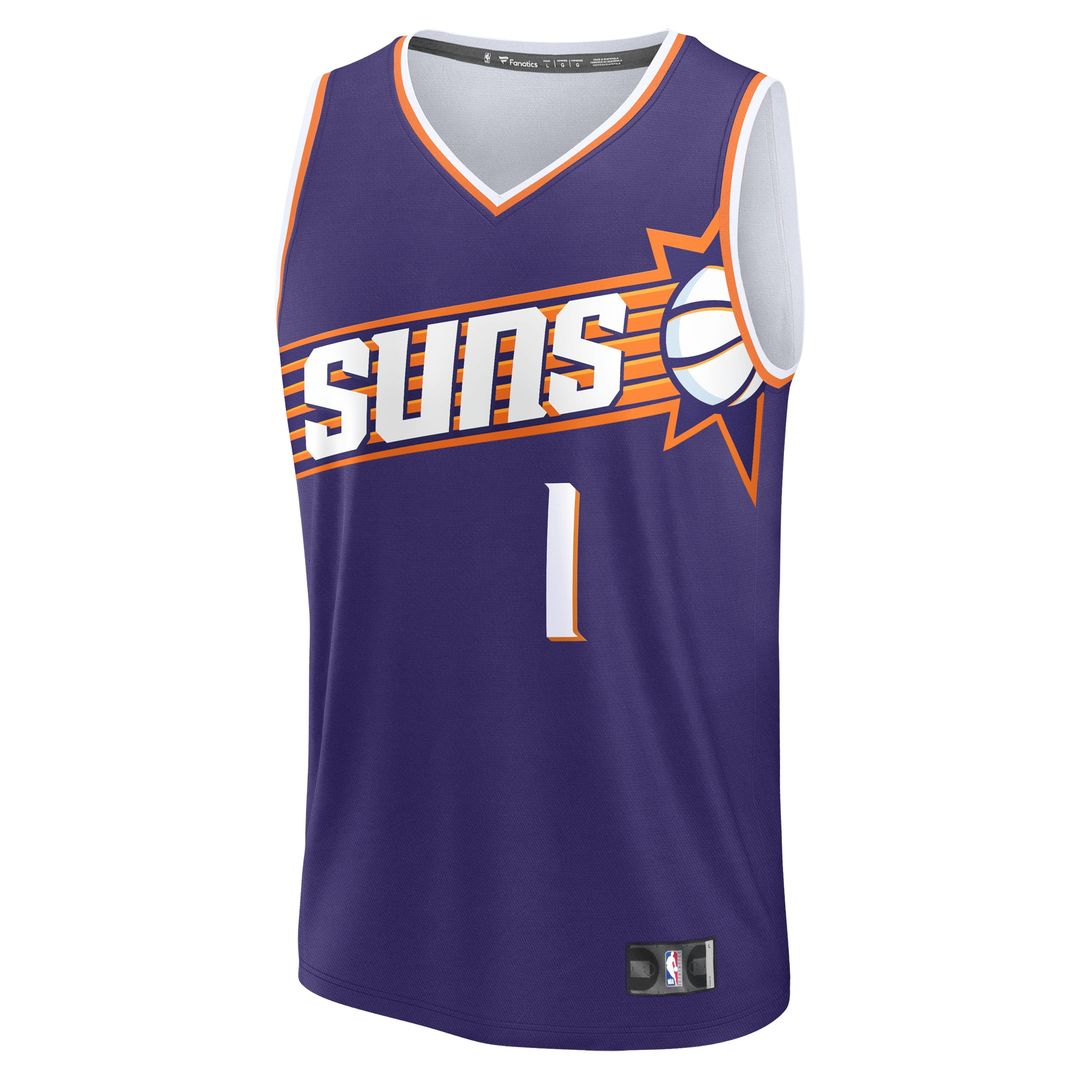 Devin Booker Phoenix Suns Fanatics Fast Break Replica Player Jersey - Icon Edition - Purple Official NBA Team Apparel Basketball Fan Gear