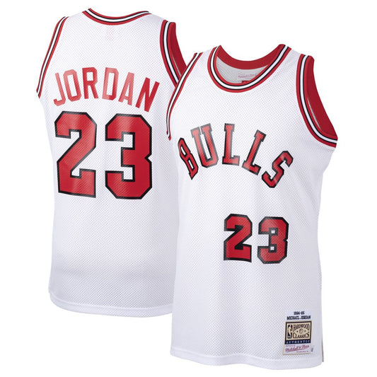 Michael Jordan Chicago Bulls Mitchell & Ness 1984/85 Hardwood Classics Rookie Authentic Jersey - White Official NBA Team Apparel Basketball Fan Gear