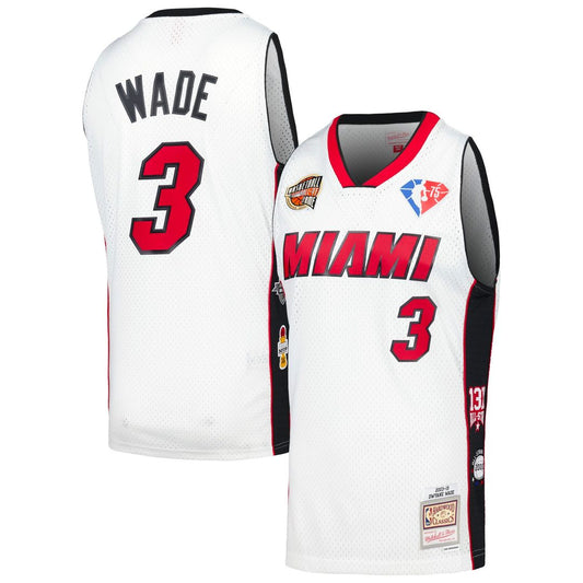 Dwyane Wade Miami Heat Mitchell & Ness Unisex Hall of Fame Class of 2023 Throwback Swingman Jersey - White Official NBA Team Apparel Basketball Fan Ge
