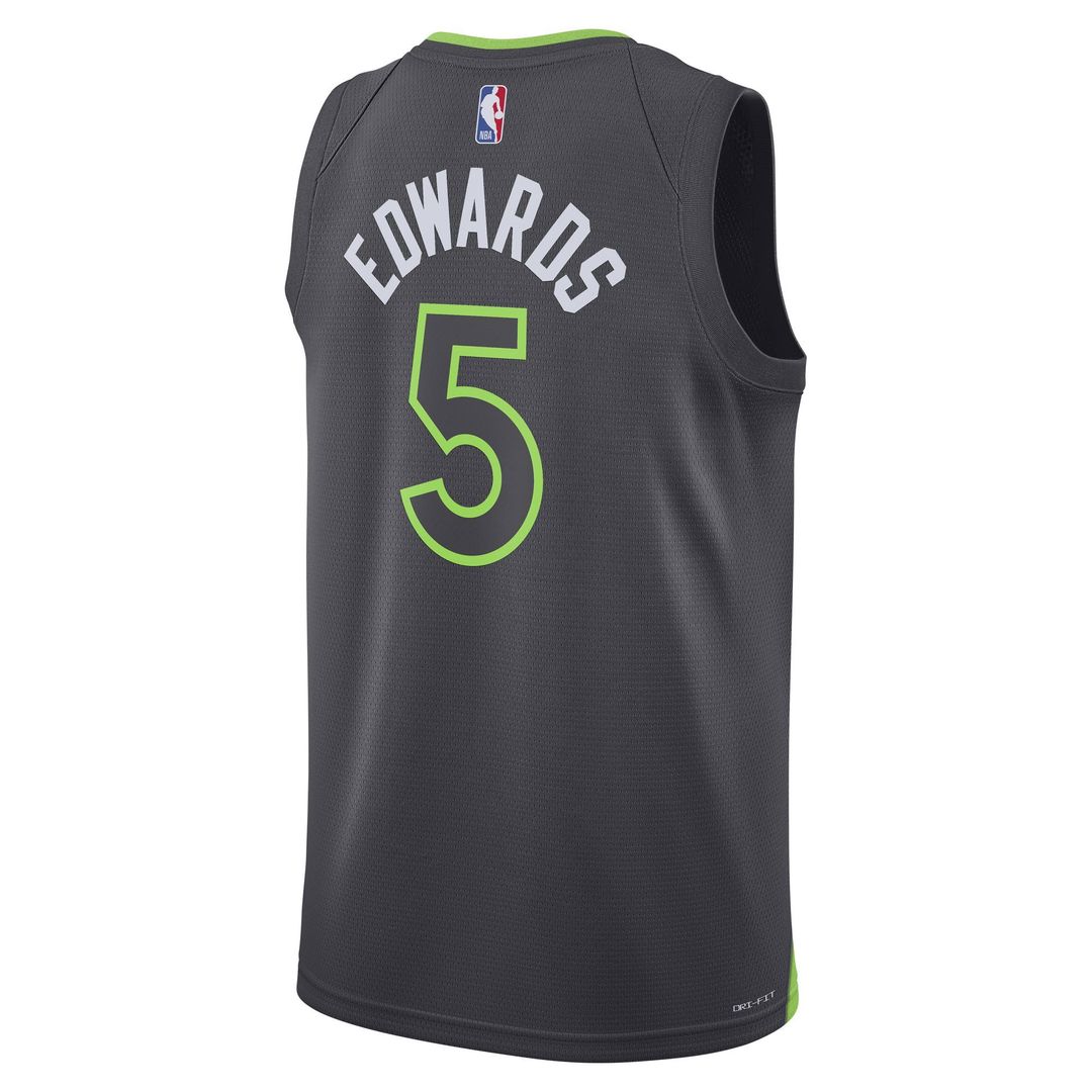 Anthony Edwards Minnesota Timberwolves Jordan Brand Unisex Swingman Jersey - Statement Edition - Charcoal Official NBA Team Apparel Basketball Fan Gea