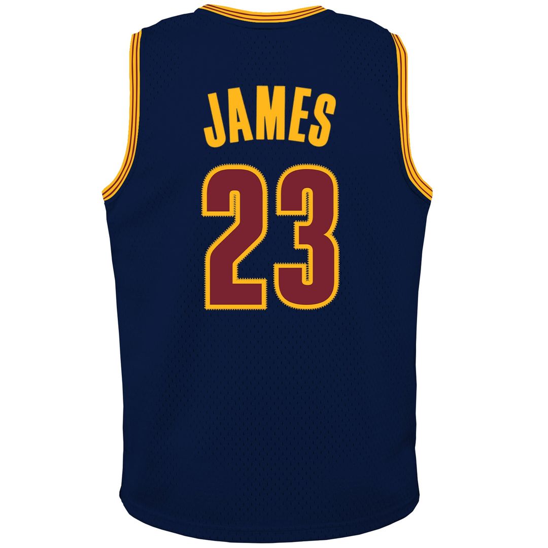 LeBron James Cleveland Cavaliers Mitchell & Ness Youth 2015/16 Hardwood Classics Swingman Jersey - Navy Official NBA Team Apparel Basketball Fan Gear