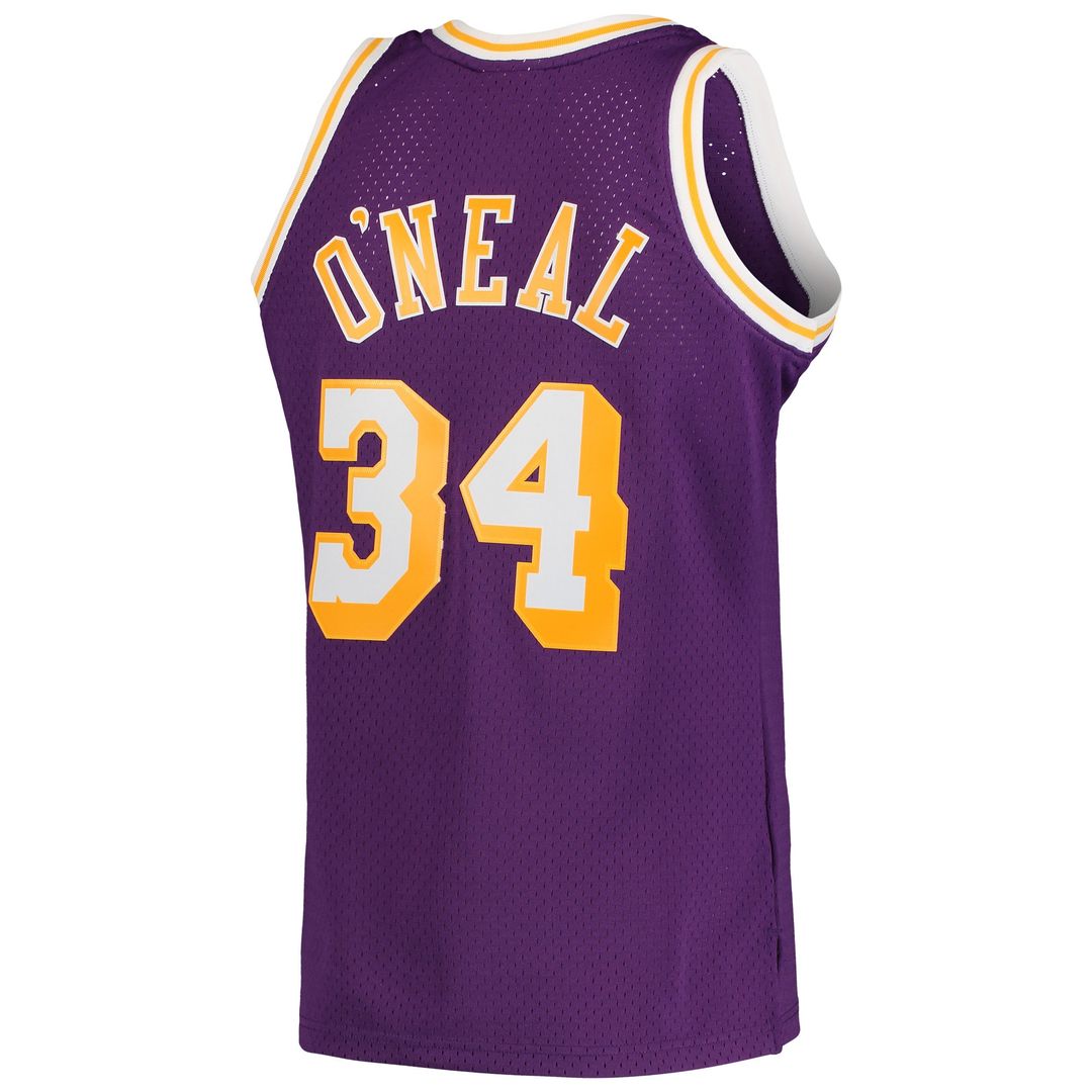 Shaquille O'Neal Los Angeles Lakers Mitchell & Ness Hardwood Classics Swingman Jersey - Purple Official NBA Team Apparel Basketball Fan Gear