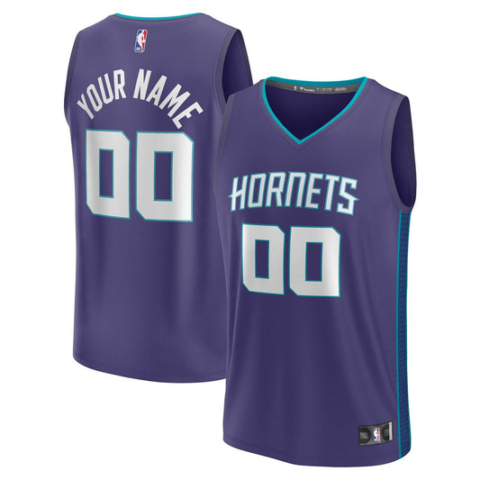 Charlotte Hornets Fanatics Fast Break Custom Jersey - Purple - Statement Edition Official NBA Team Apparel Basketball Fan Gear