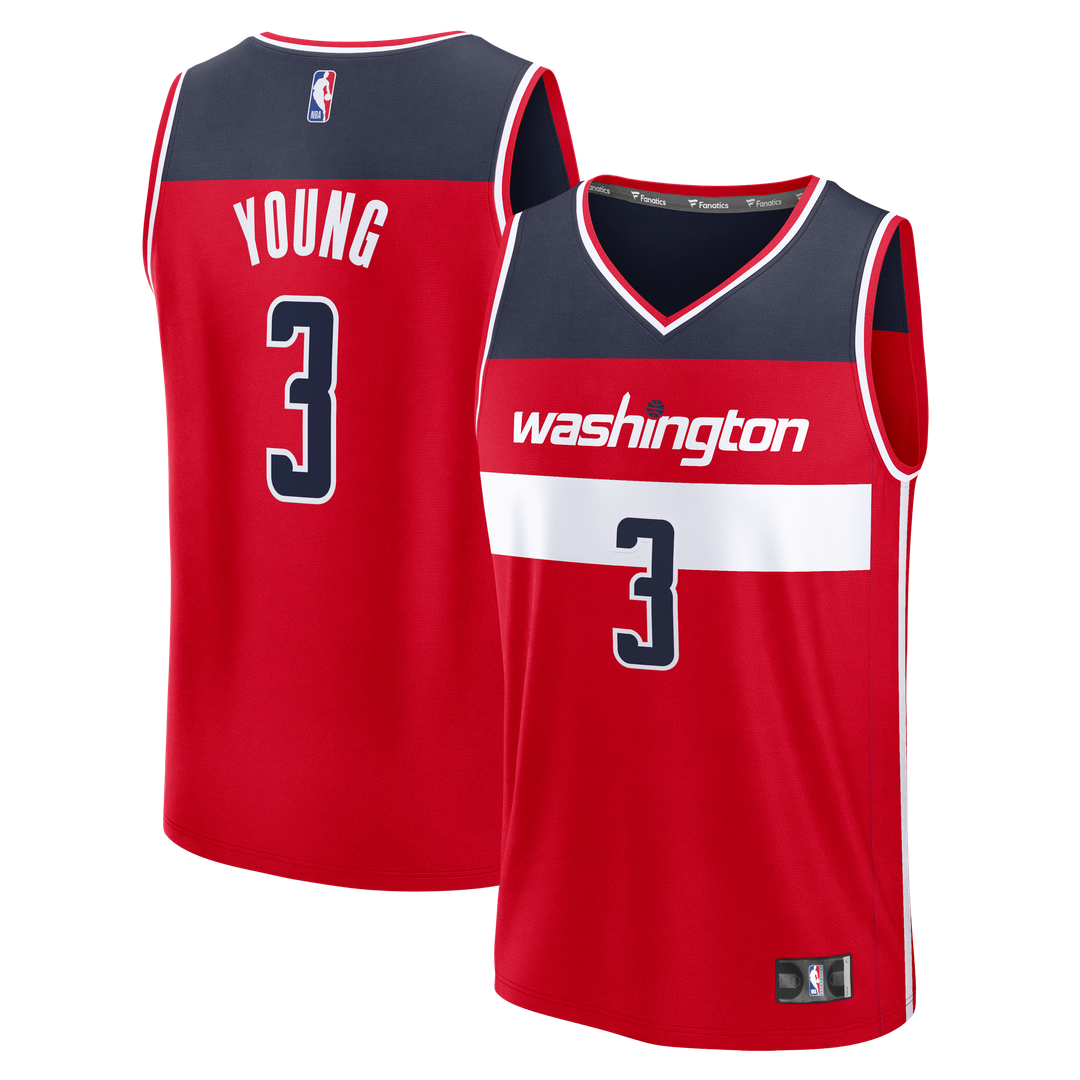 Trae Young Washington Wizards Fanatics Fast Break Jersey - Icon Edition - Red Official NBA Team Apparel Basketball Fan Gear