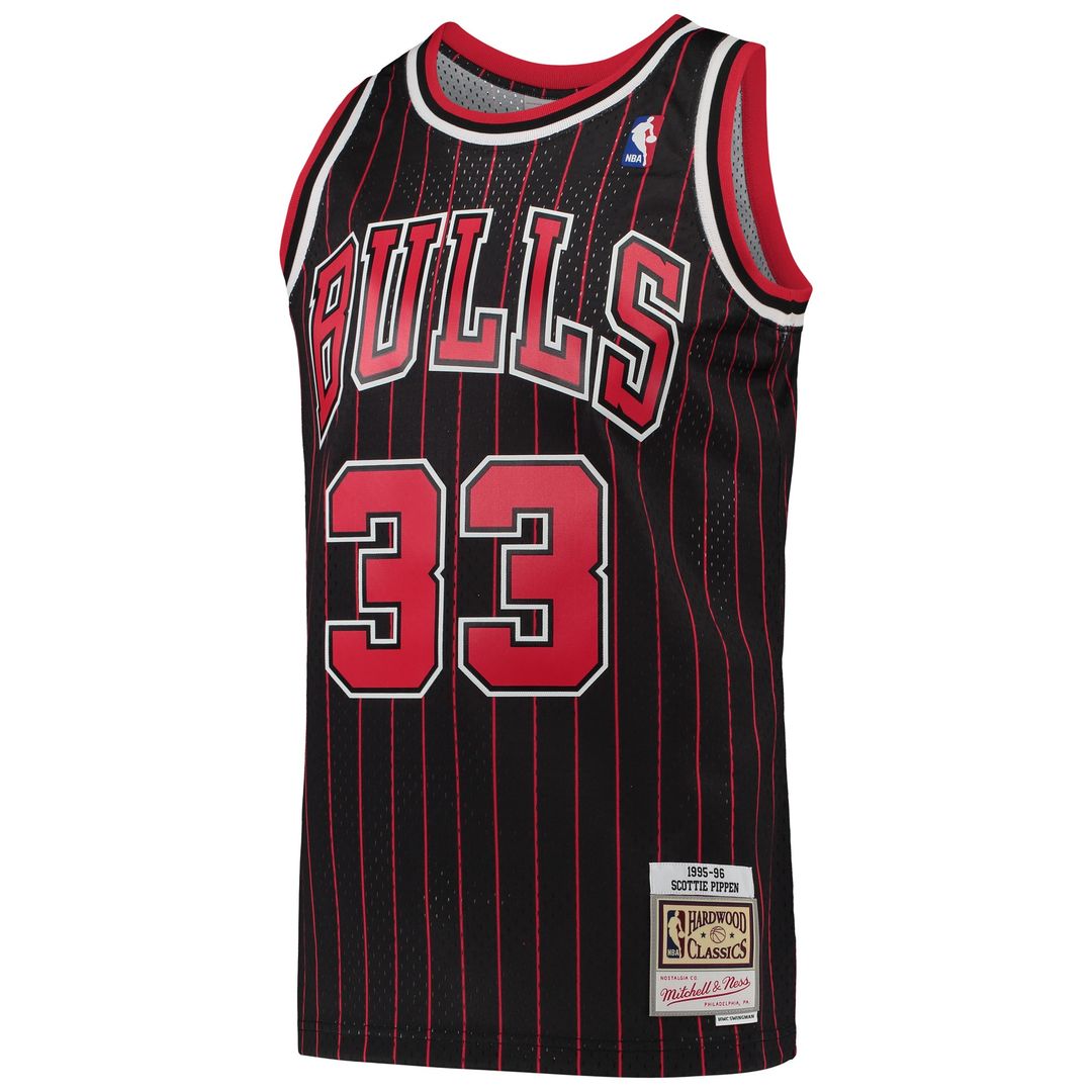 Scottie Pippen Chicago Bulls Mitchell & Ness Hardwood Classics Swingman Jersey - Black Official NBA Team Apparel Basketball Fan Gear