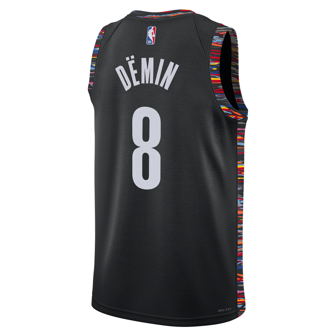 Egor Dëmin Brooklyn Nets Nike Unisex 2025/26 Swingman Jersey - City Edition - Black Official NBA Team Apparel Basketball Fan Gear