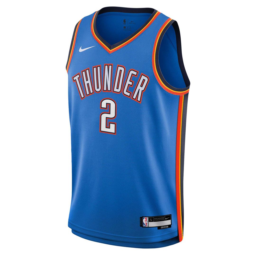 Shai Gilgeous-Alexander Oklahoma City Thunder Nike Youth Swingman Jersey - Icon Edition - Blue Official NBA Team Apparel Basketball Fan Gear