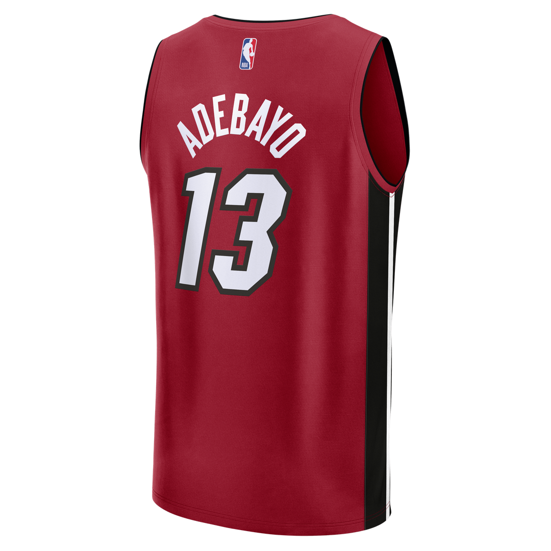 Bam Adebayo Miami Heat Fanatics Fast Break Replica Player Jersey - Statement Edition - Red Official NBA Team Apparel Basketball Fan Gear