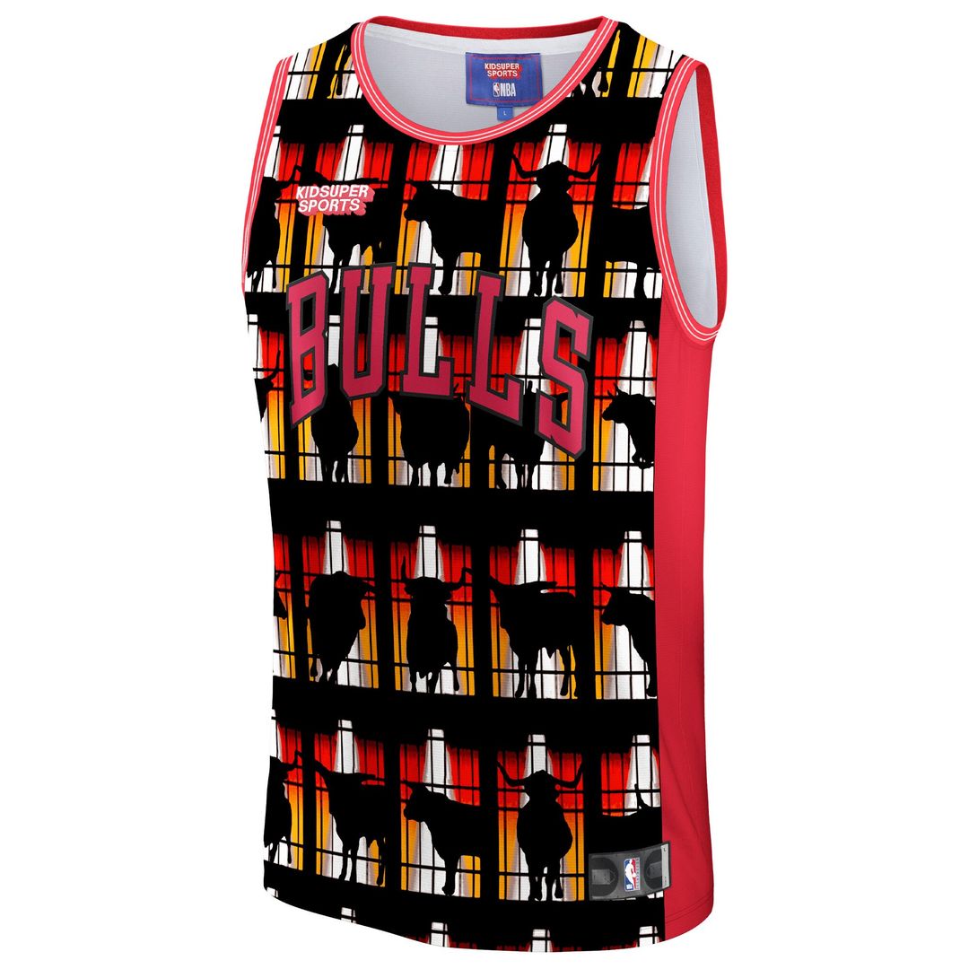 Chicago Bulls NBA & KidSuper Studios by Fanatics Unisex Hometown Jersey - Red Official NBA Team Apparel Basketball Fan Gear