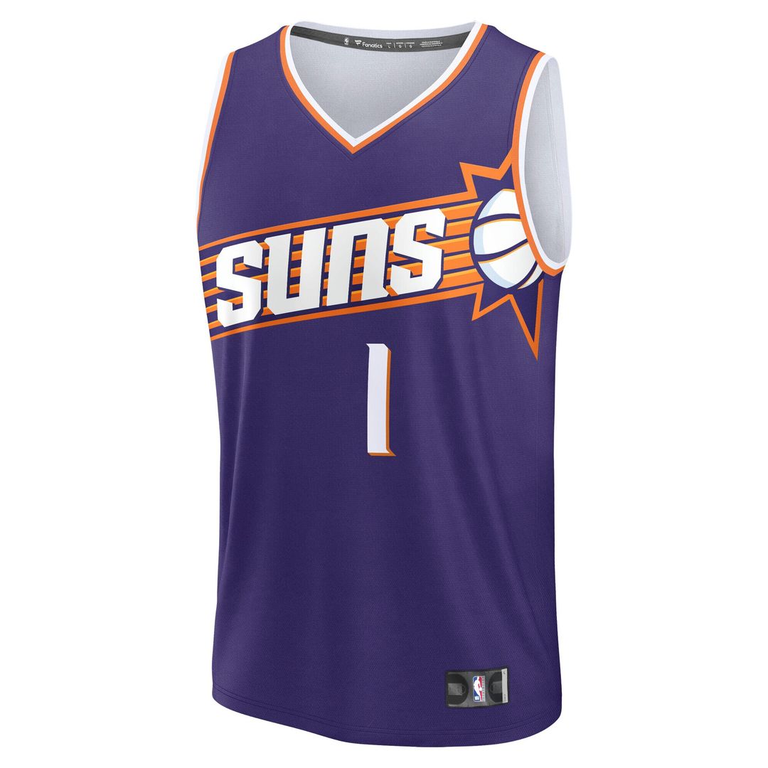 Devin Booker Phoenix Suns Fanatics Youth Fast Break Player Jersey - Icon Edition - Purple Official NBA Team Apparel Basketball Fan Gear